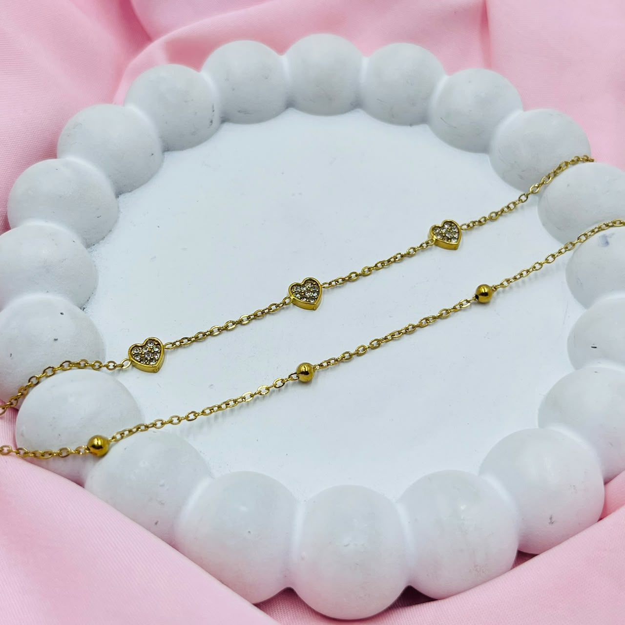Golden heart Layer Bracelet