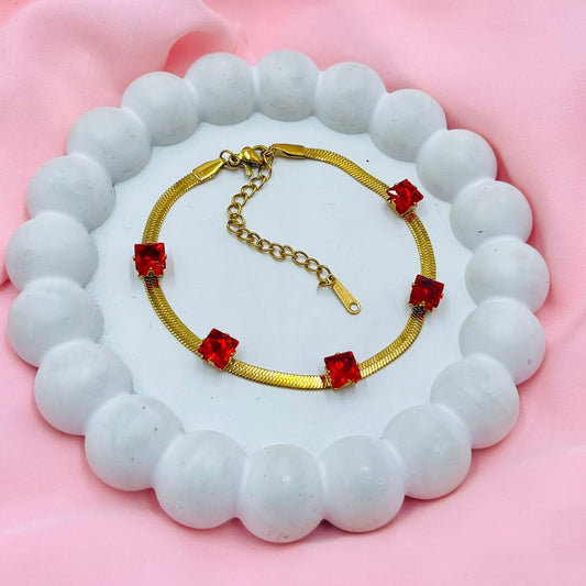 Ruby Line Bracelet