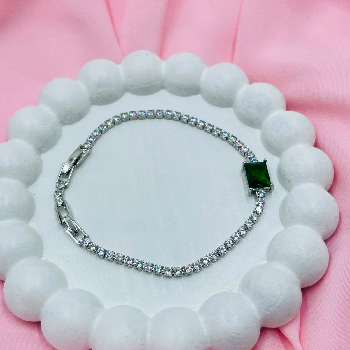 Green Radiance Tennis Bracelet