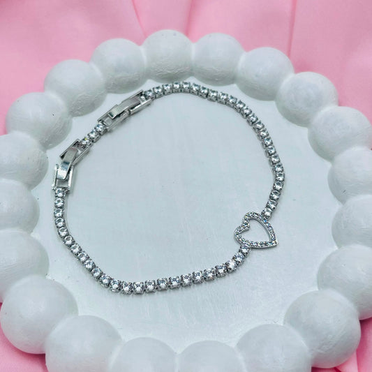 Glitter Row Tennis Bracelet