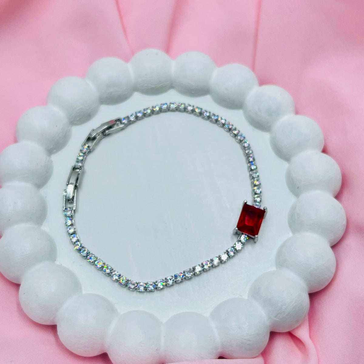Ruby Tennis Bracelet