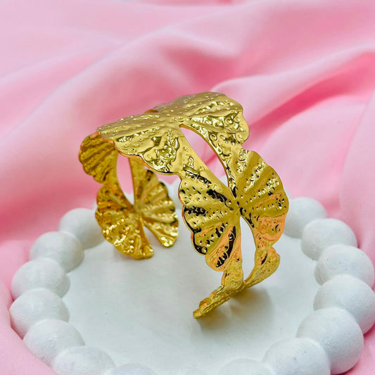Golden Whisper Cuff Bracelet