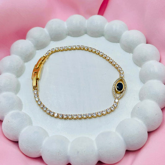 Ocean Evil Eye Tennis Bracelet