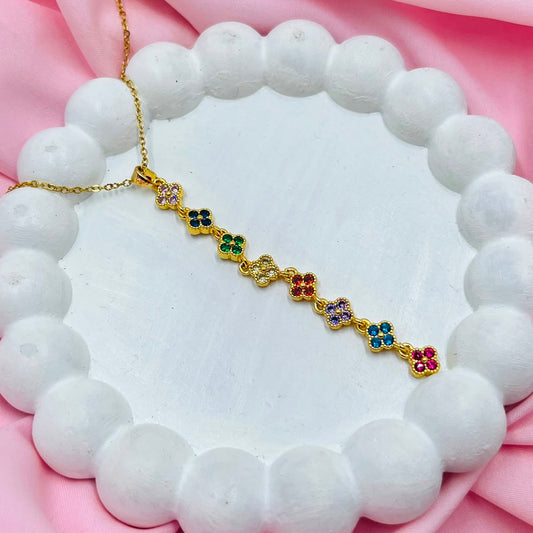 Rainbow Floral Necklace
