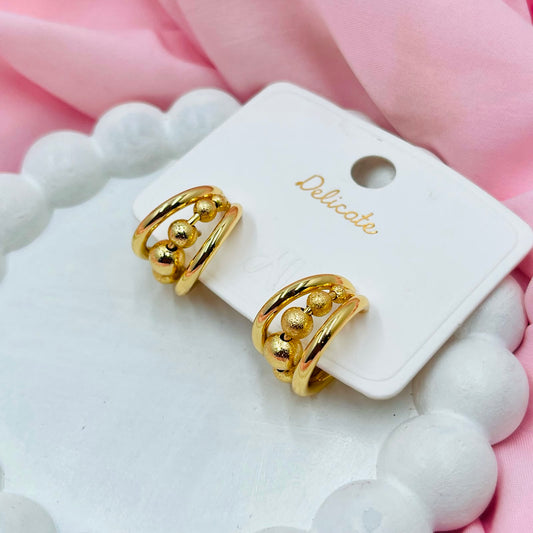 Golden Dewdrop Hoops