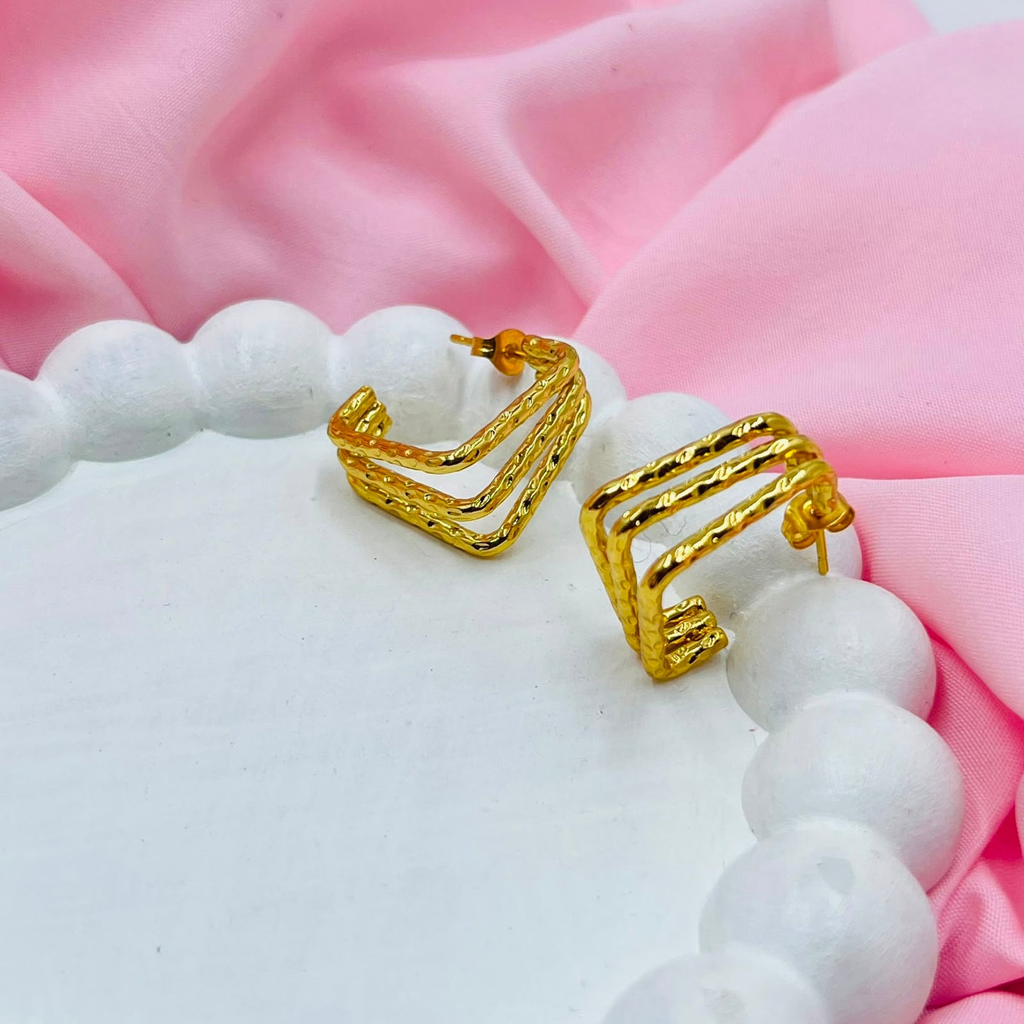Golden Pulse Hoops