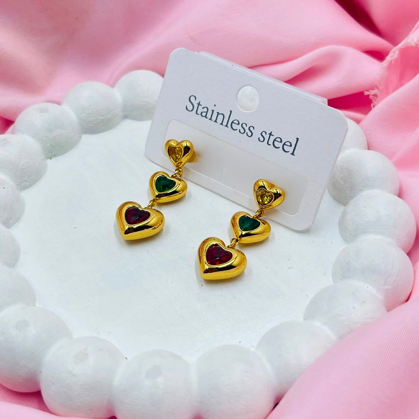Multi Heart Earrings