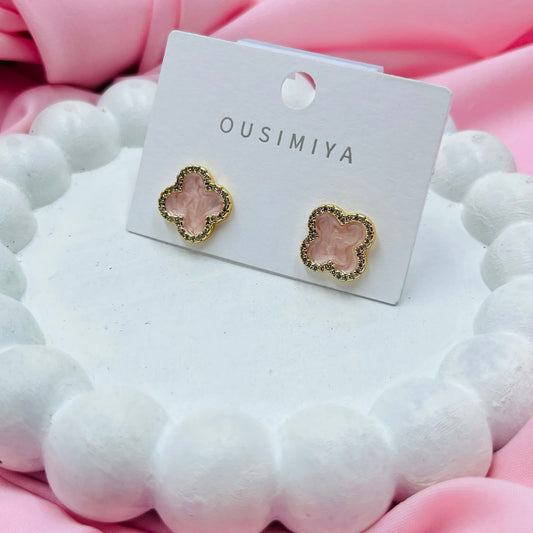 Pink Floral Earrings
