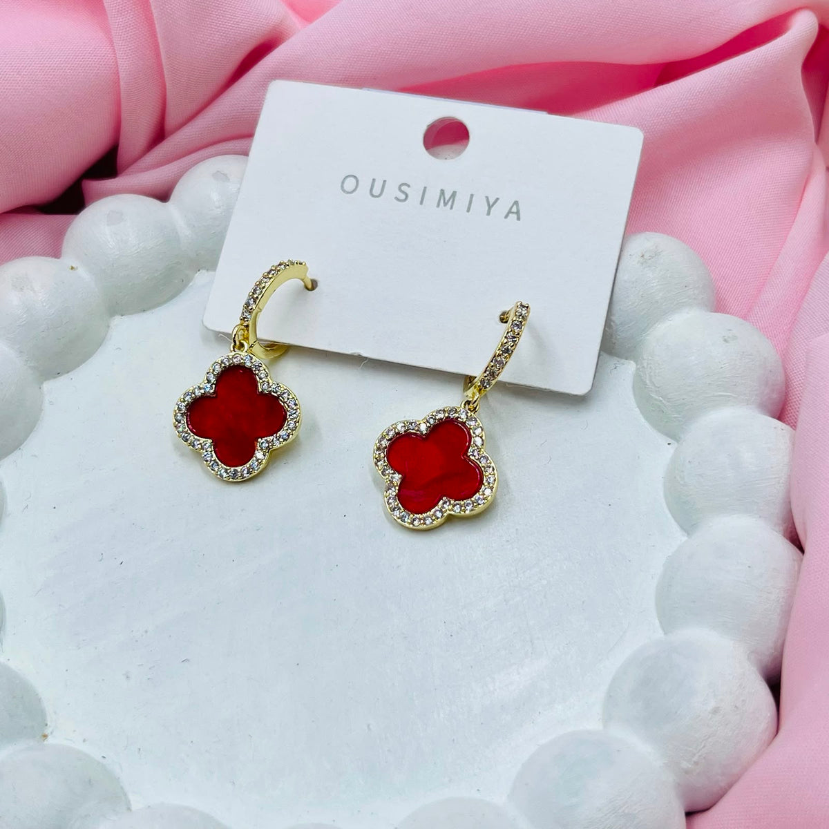 Red Sparkle  Earrings