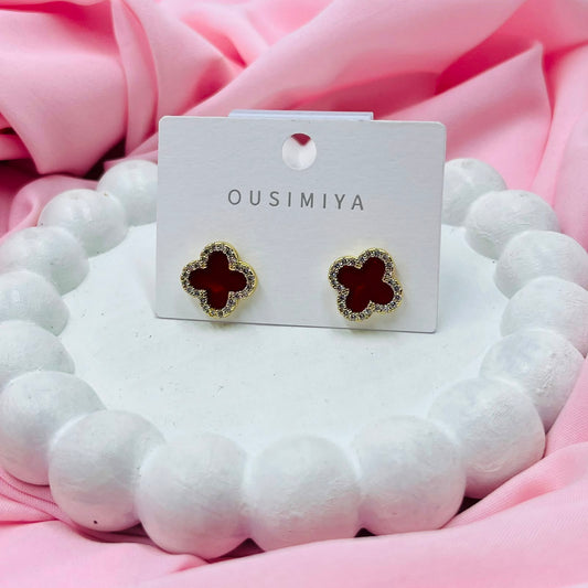 Ruby Petal Earrings