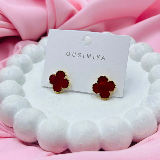 Red Floral Earrings
