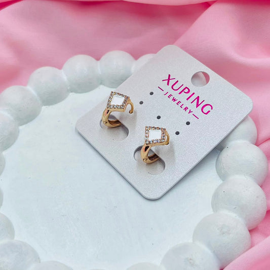 Square Sparkle Studs Earrings- XUPING