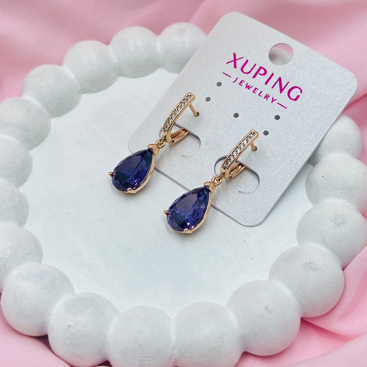 Sapphire  Sparkle Earrings- XUPING