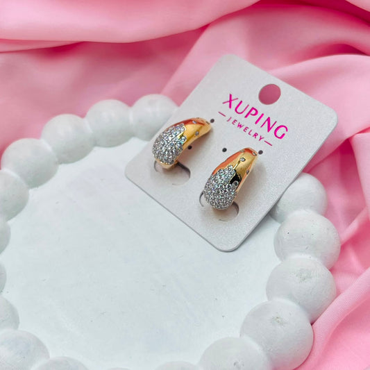 Crystal Hoops Earrings- XUPING