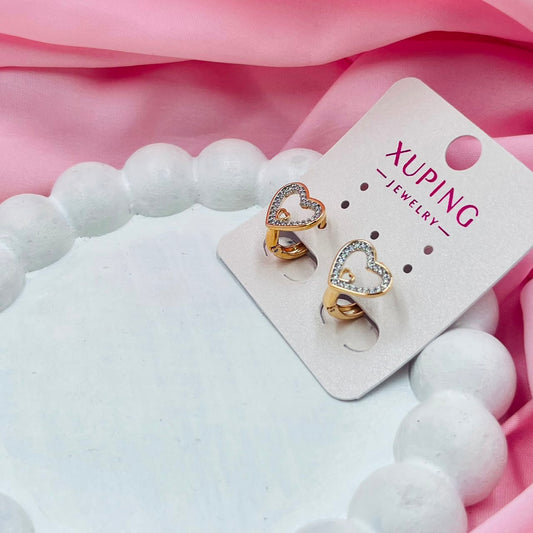Heart Hoops Earrings - XUPING