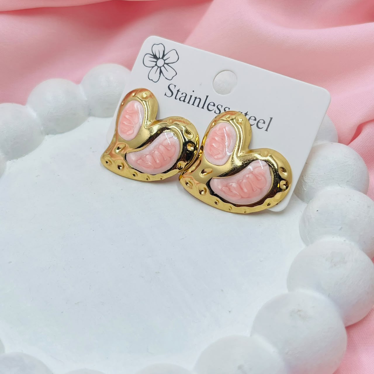 Pink Gold Studs