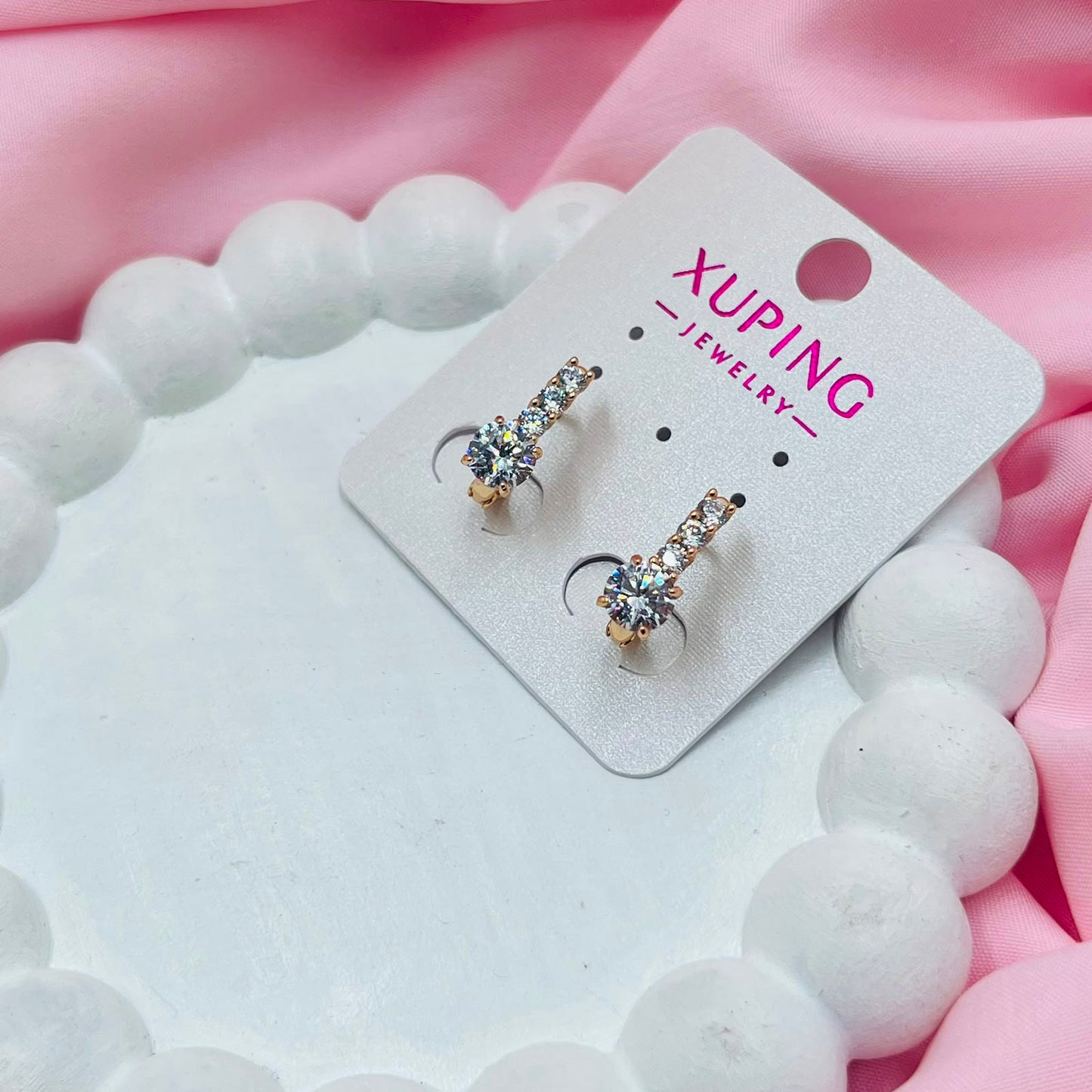 Crystal Hoops Earrings- XUPING