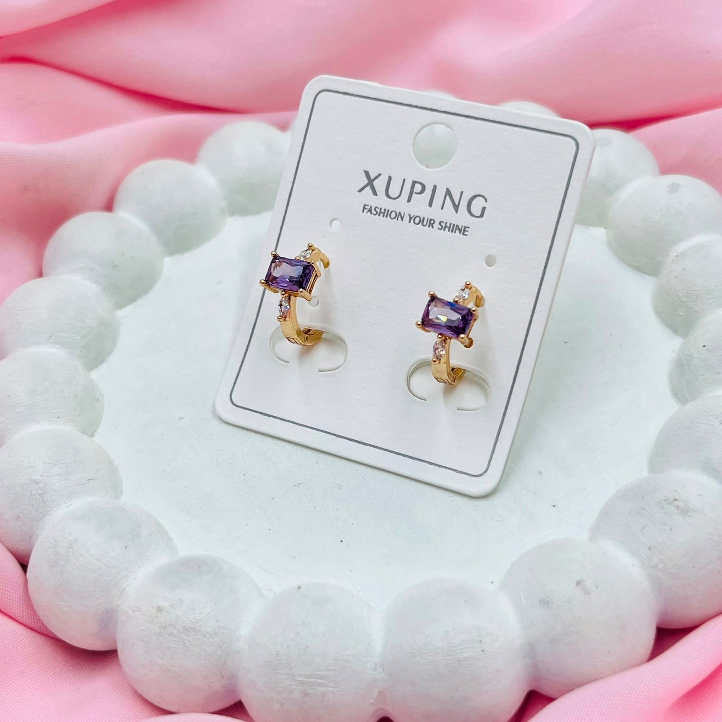 Rose Gold Spark Earrings - XUPING7