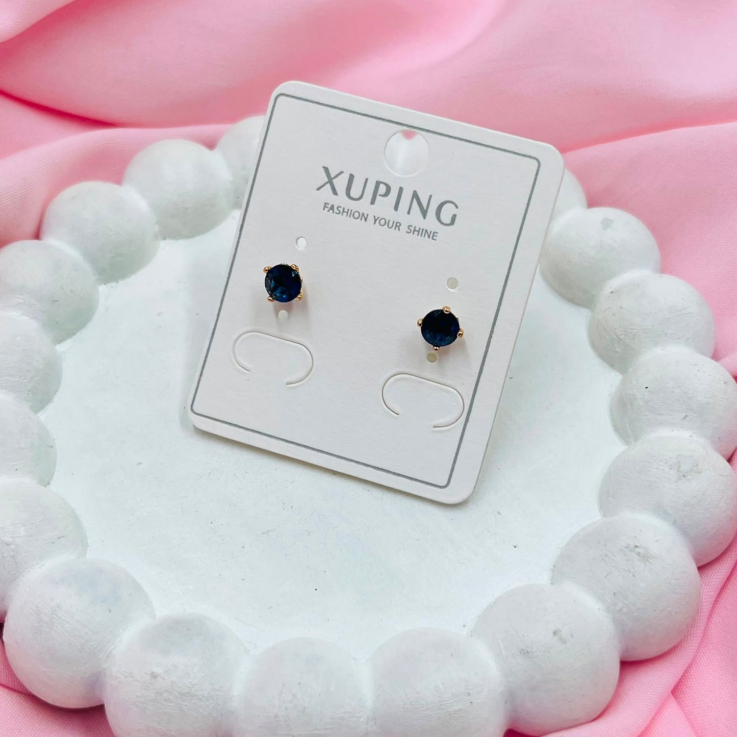 Blue Stud  Earrings - XUPING