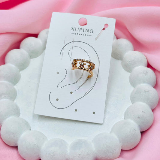 Floral Sparkle Ear Cuff Earrings - XUPING