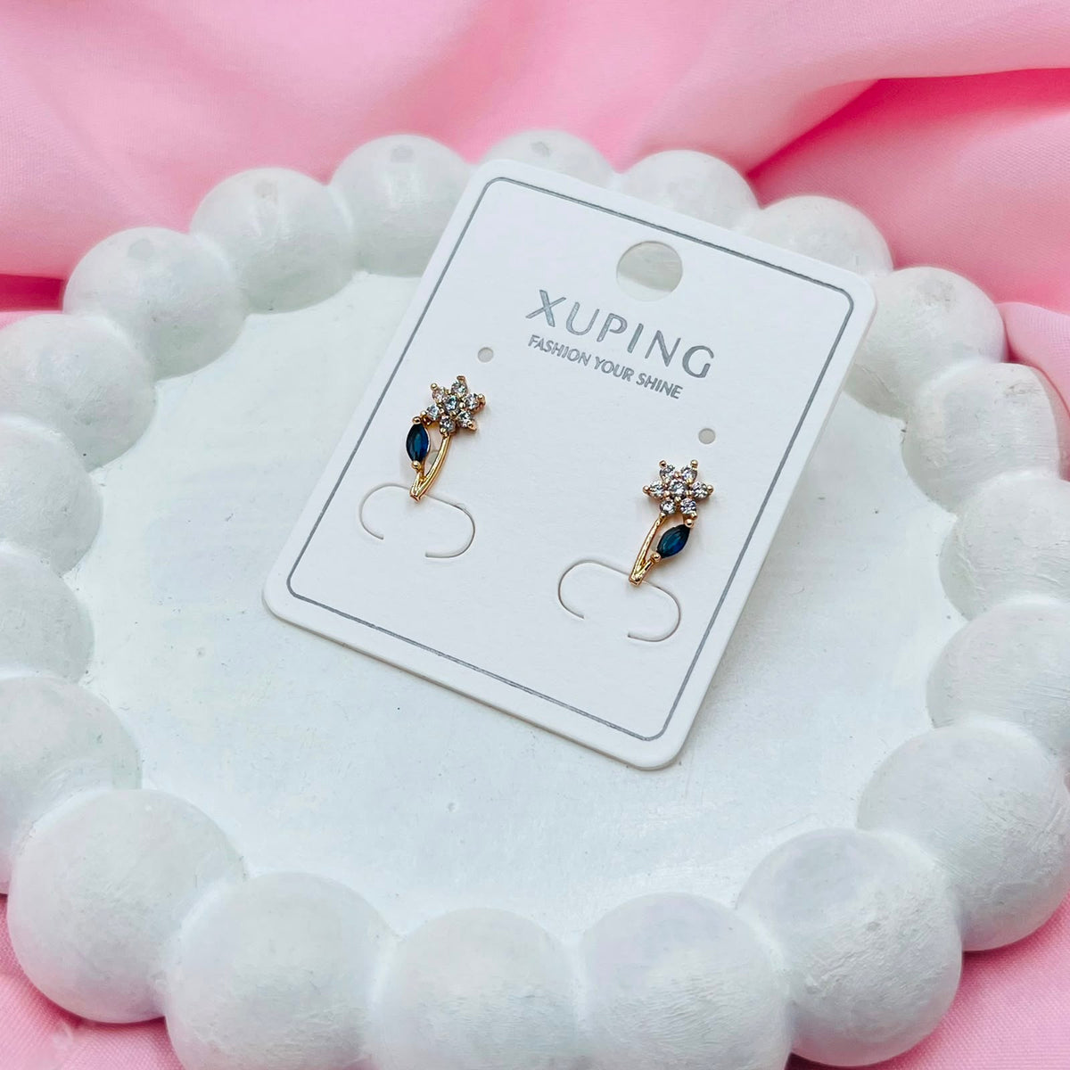 Flower  Crystal Earrings- XUPING