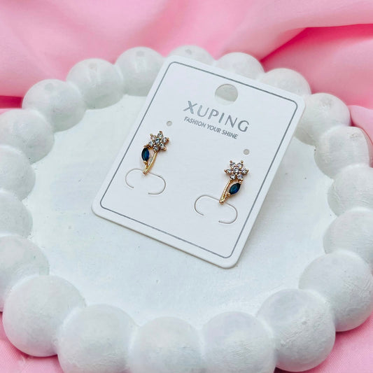 Flower  Crystal Earrings- XUPING