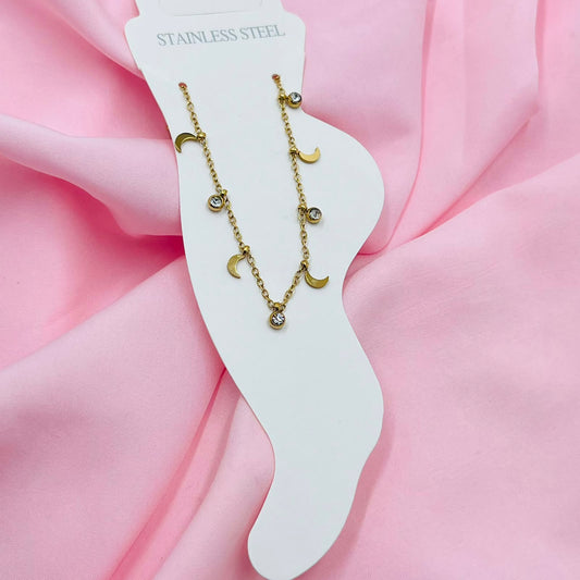 Opal Moon  Anklet