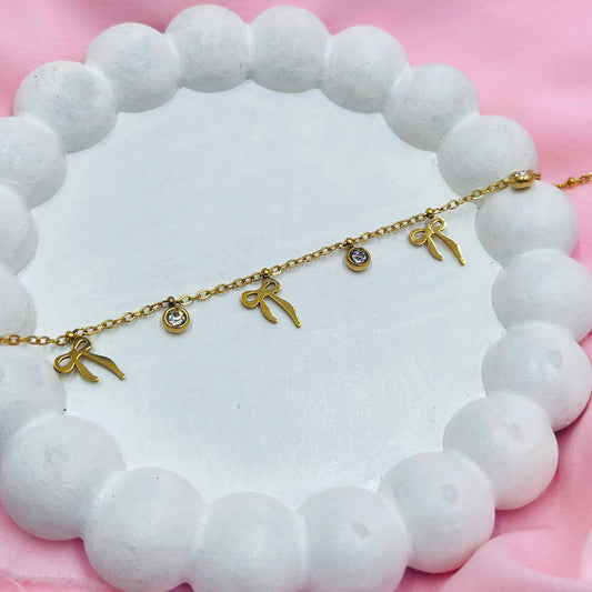 Bow Charm  Bracelet