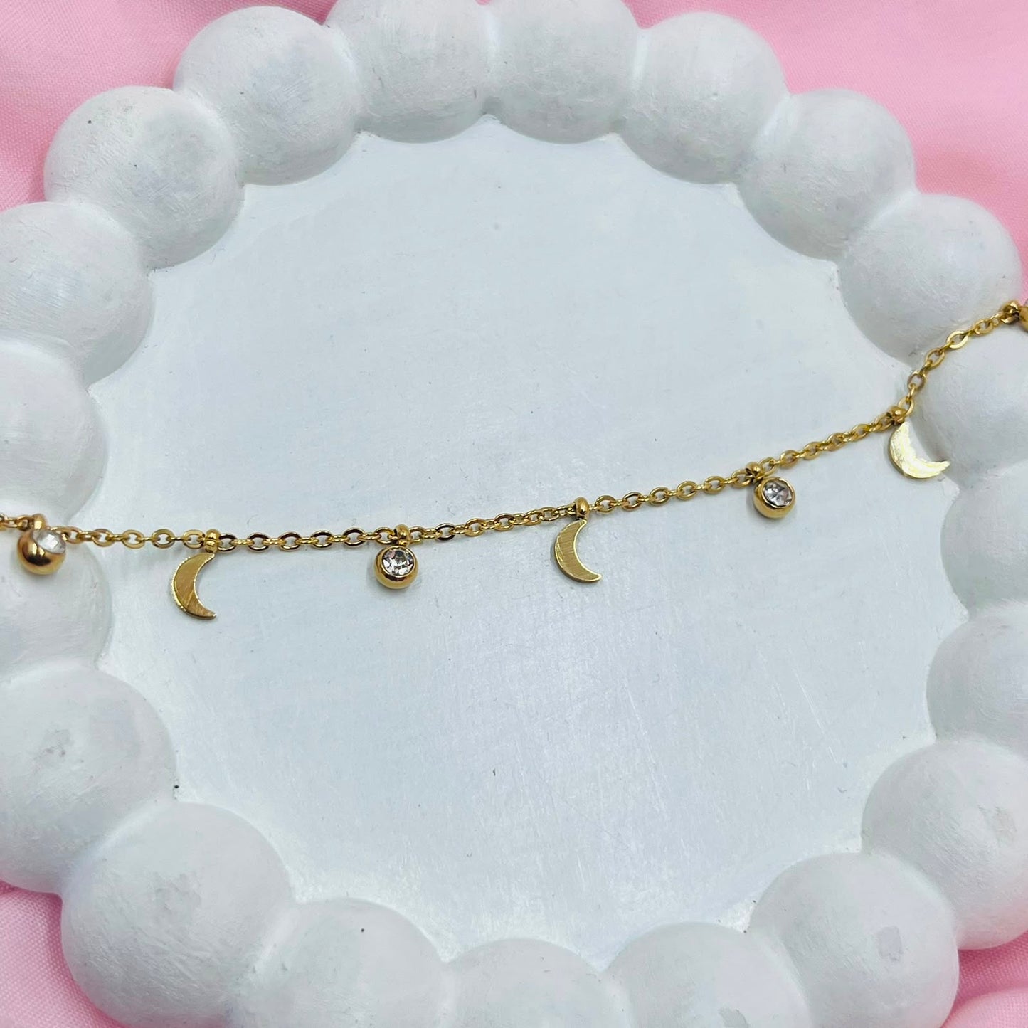 Half Moon Charm  Bracelet