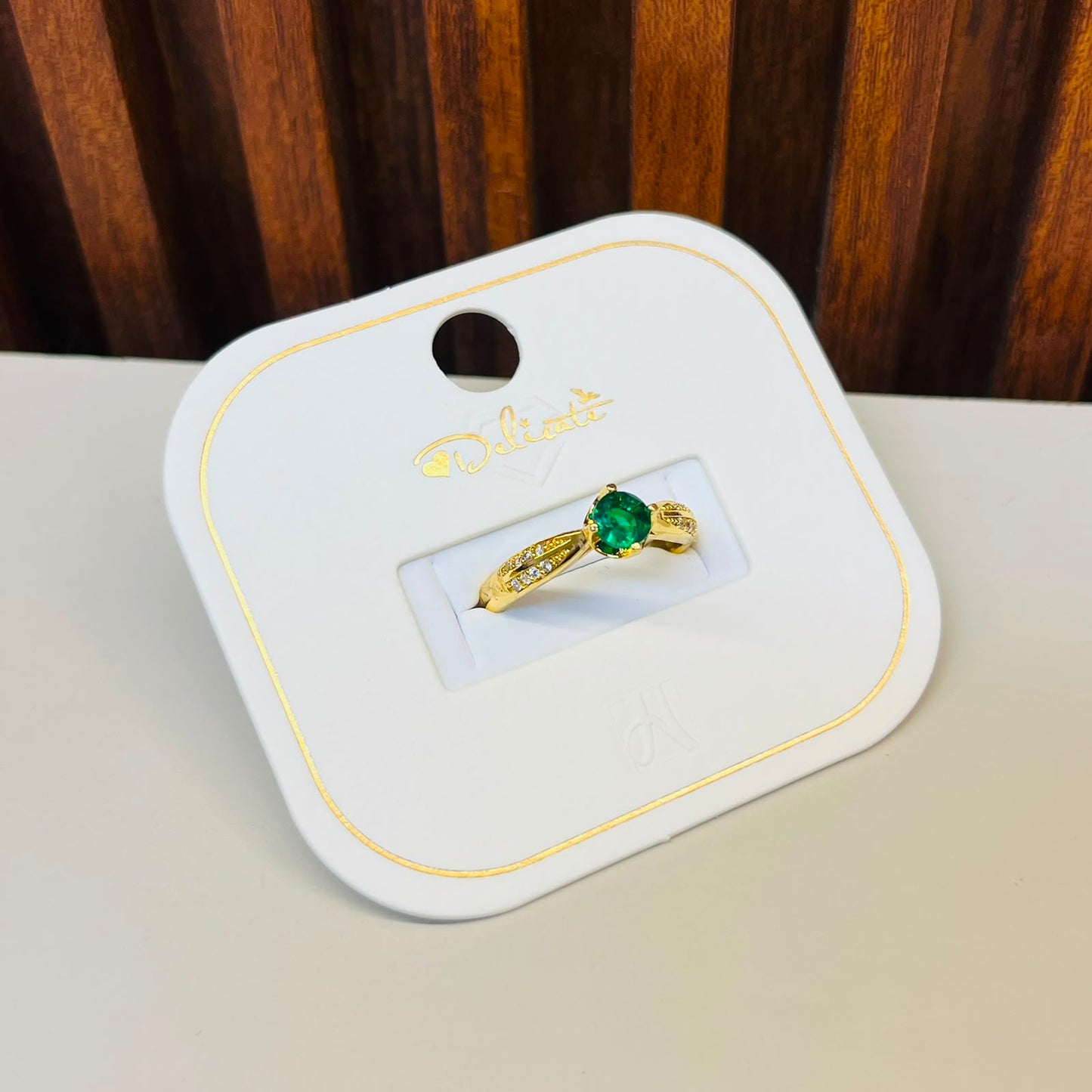 Peridot Halo Ring