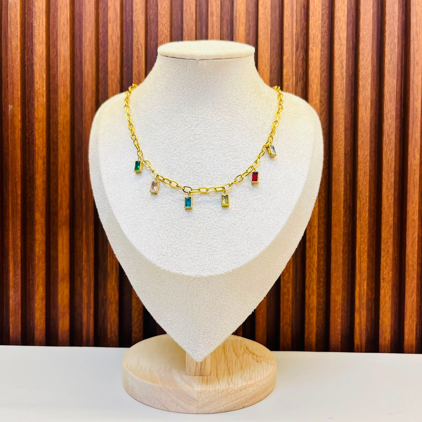 Small Colorful Charms Necklace