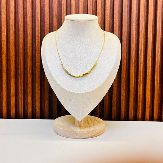 Gold  Rectangular Necklace
