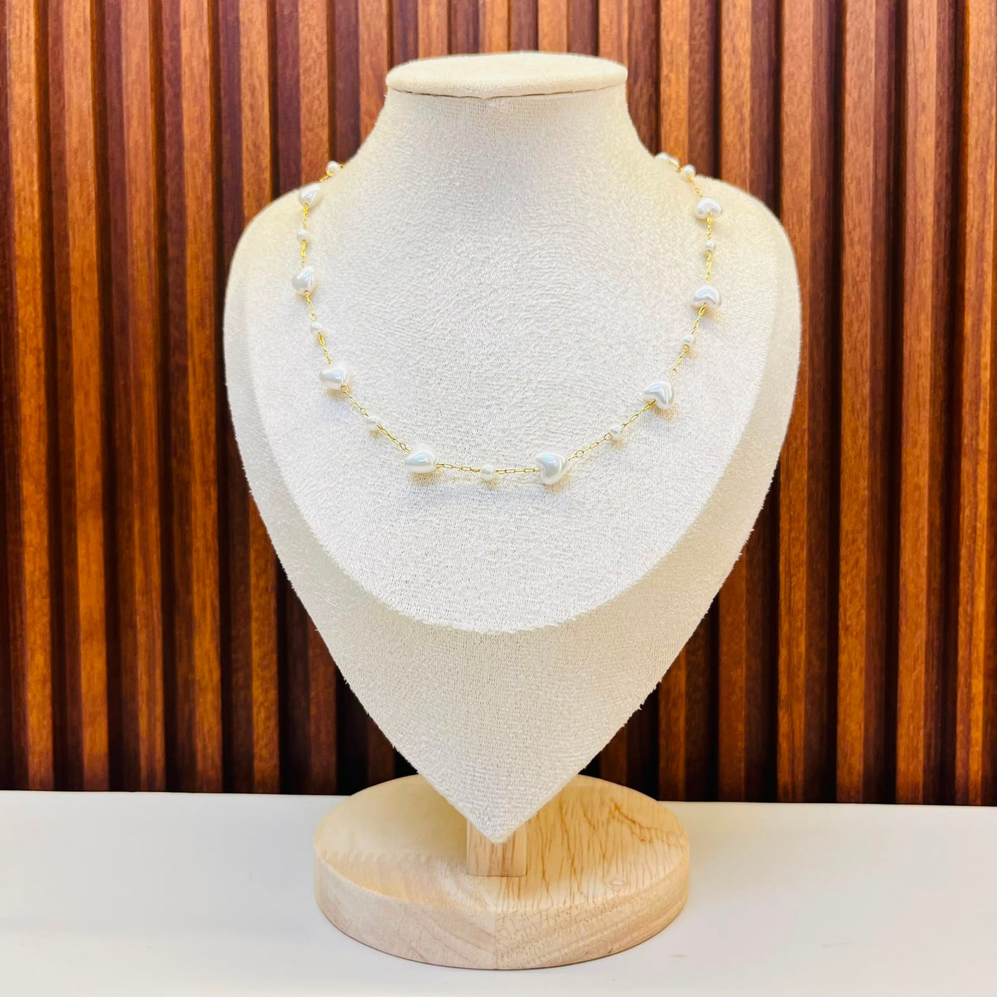 Heart Pearl Necklace