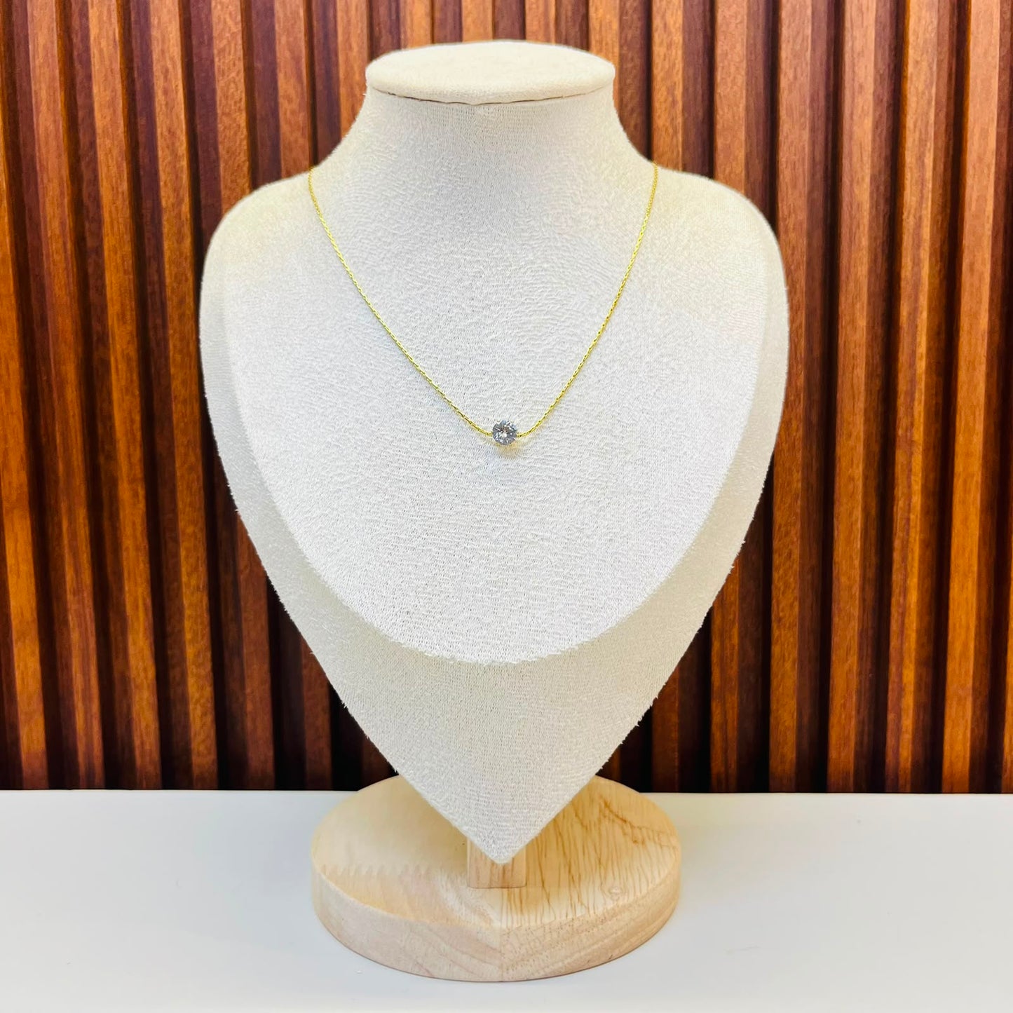 Celeste Solitaire  Necklace