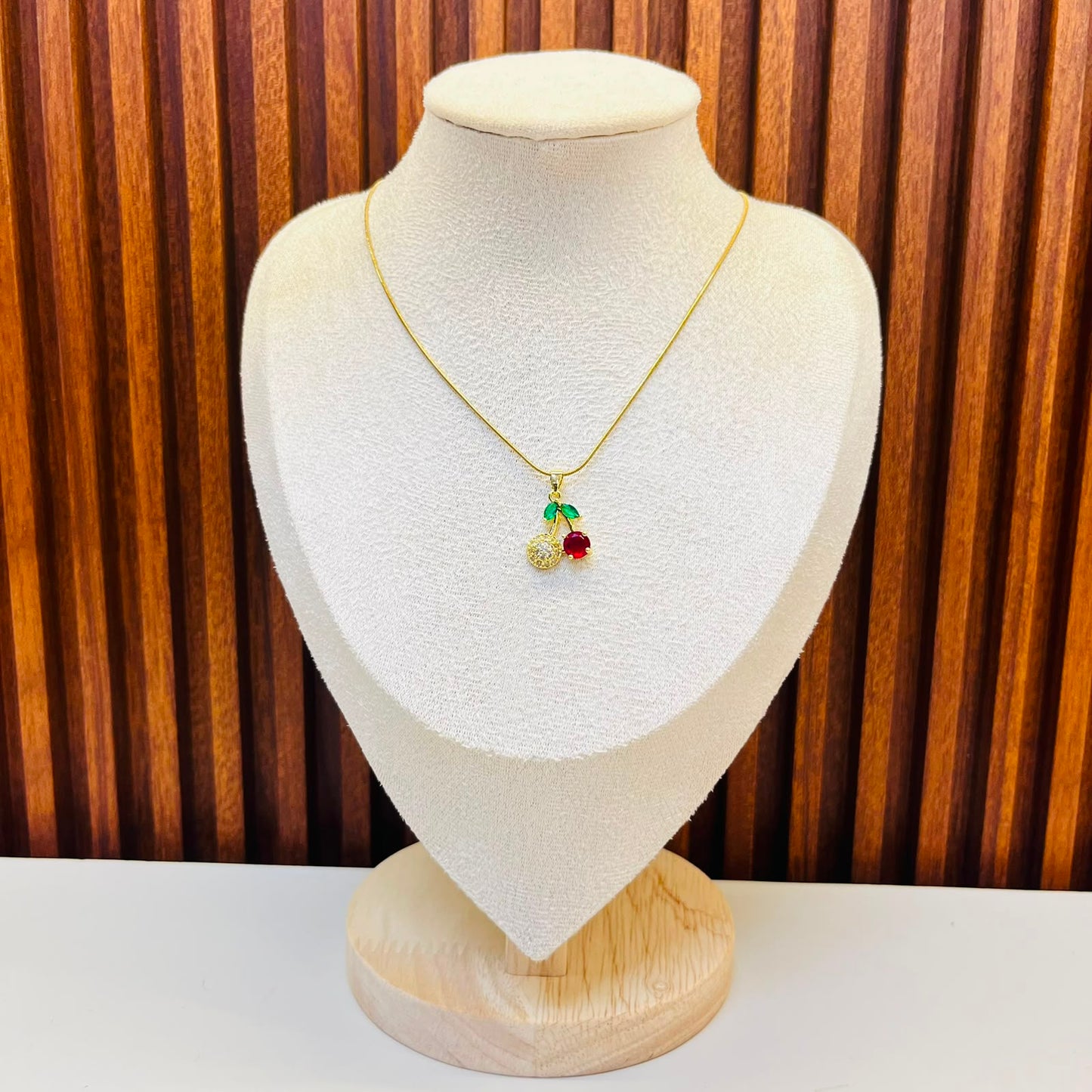 Gold Cherry Necklace