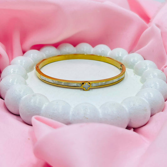 White Inlay Radiant Gold