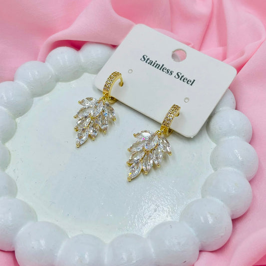 Crescent Gold Leaf Earrings