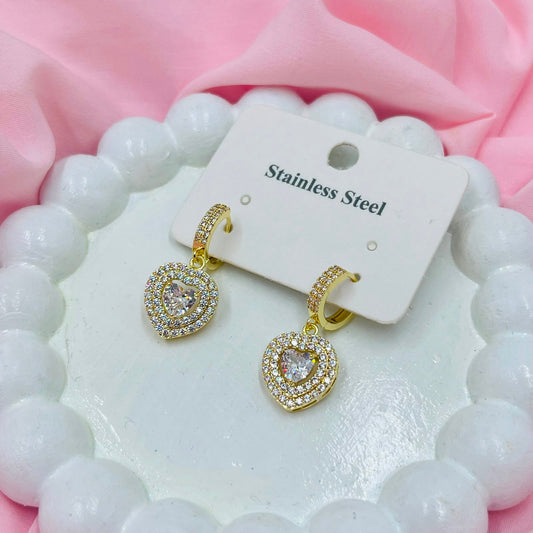 Heart Crystal Earring