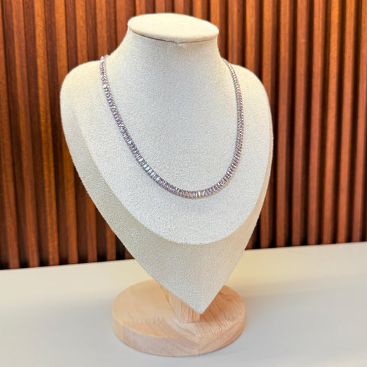 Pink Tennis Necklace