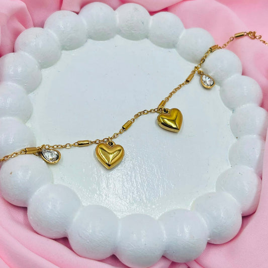 Echo Heart Chain  Bracelet
