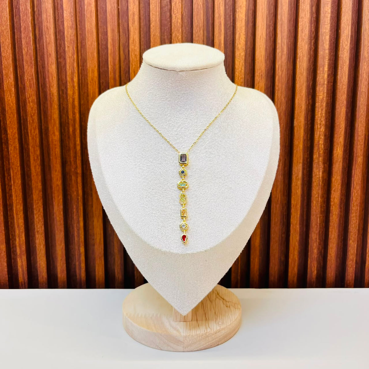 Multi Colour  Drop necklace