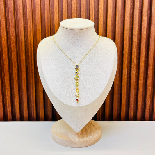 Multi Colour  Drop necklace