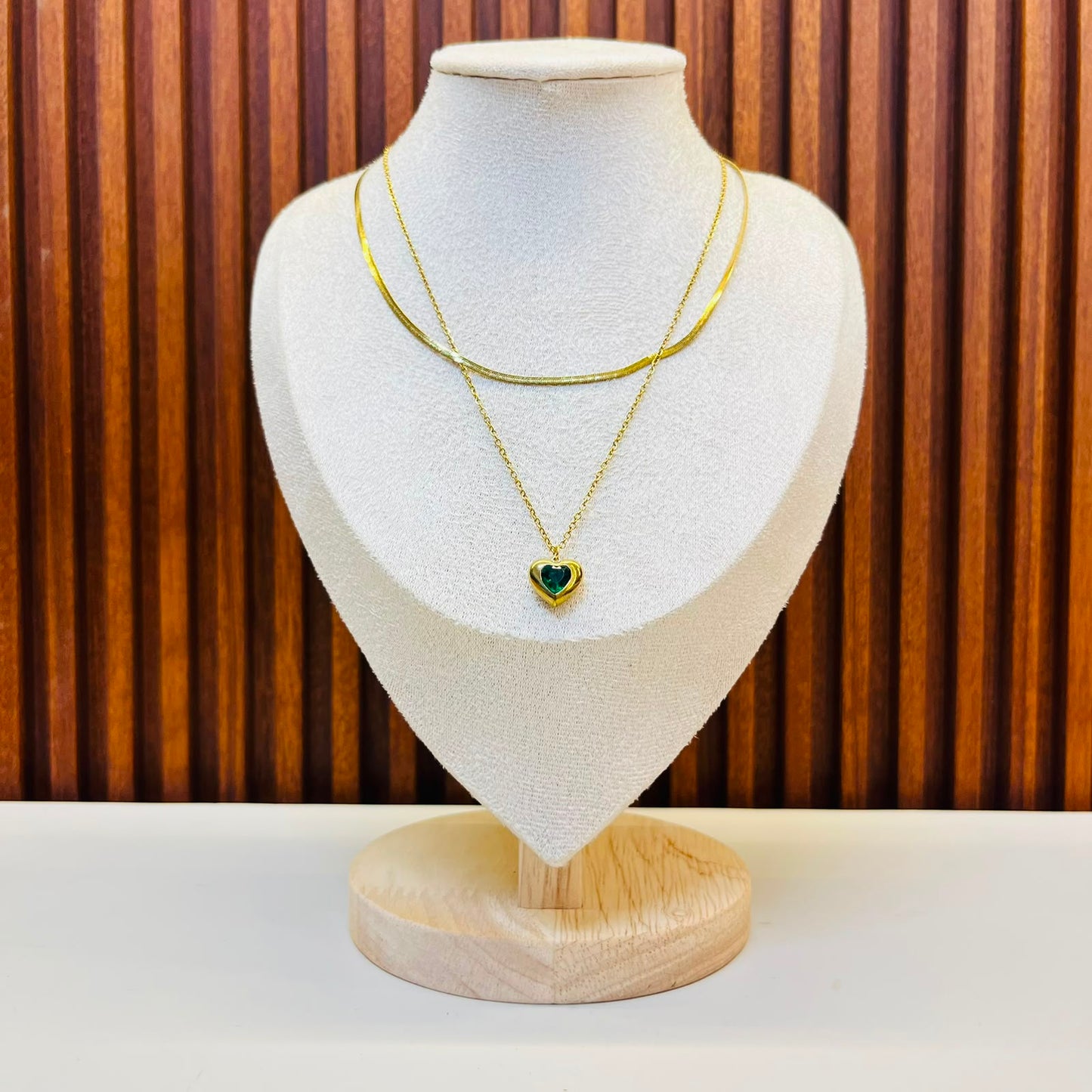 Green Heart Necklace 2