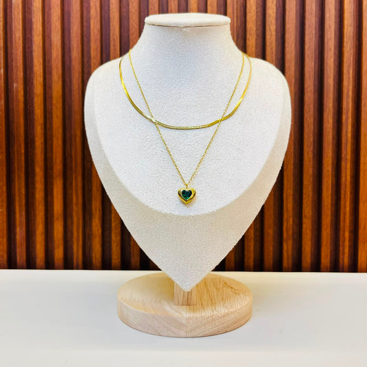 Green Heart Necklace 2