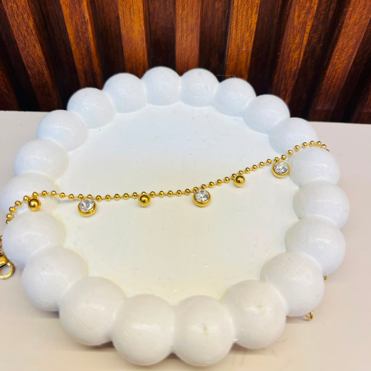 White Beaded Bracelet