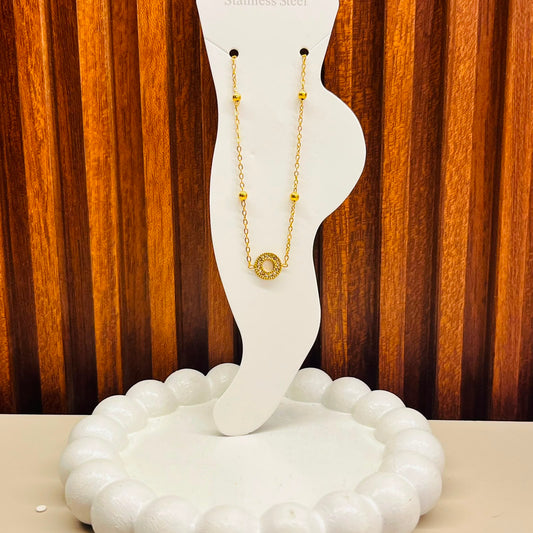 Circular Medallion Anklet