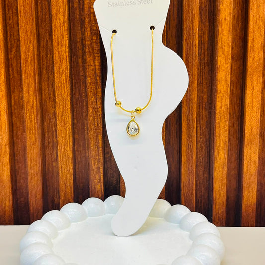 Teardrop Crystal Anklet