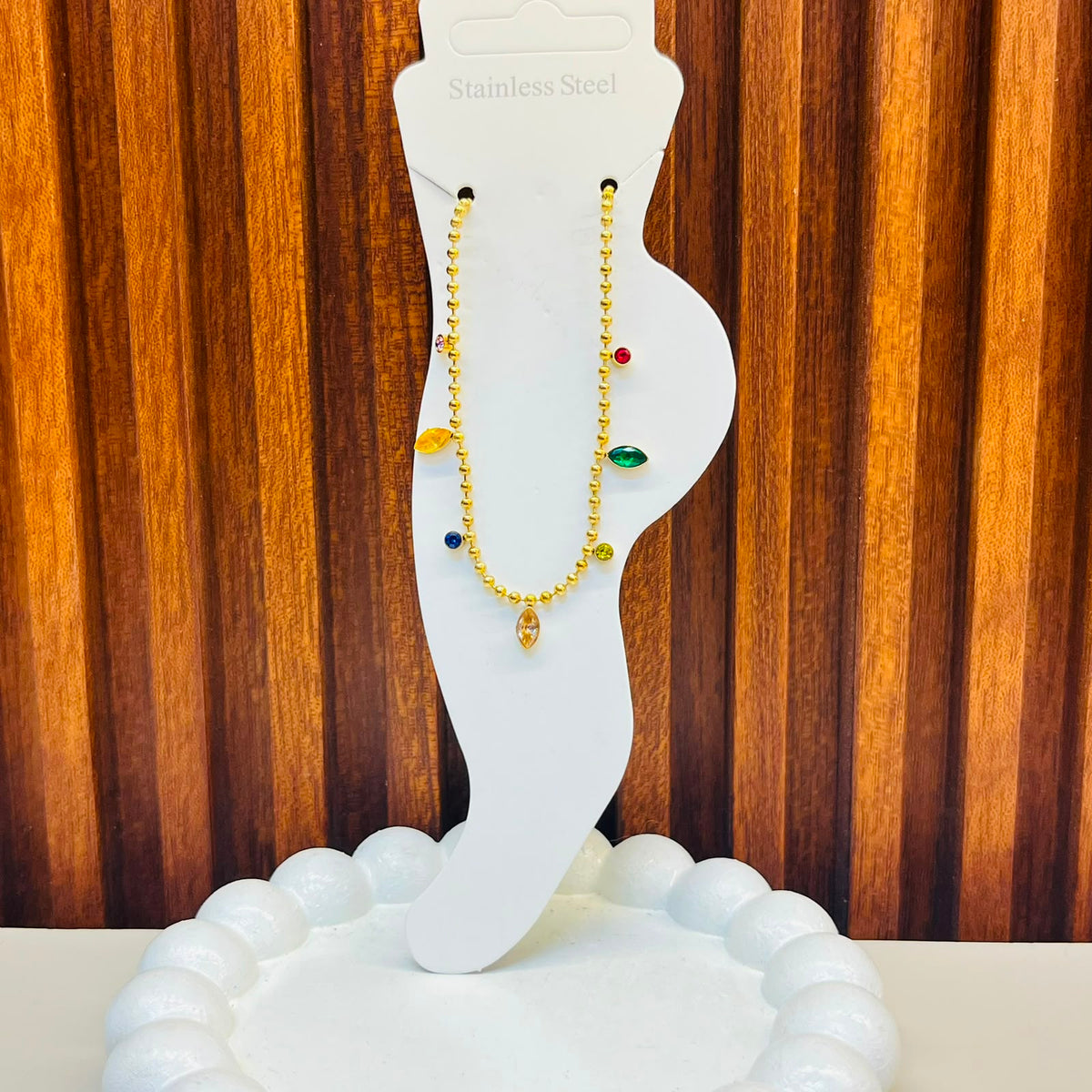 Colourful Gemstone Anklet