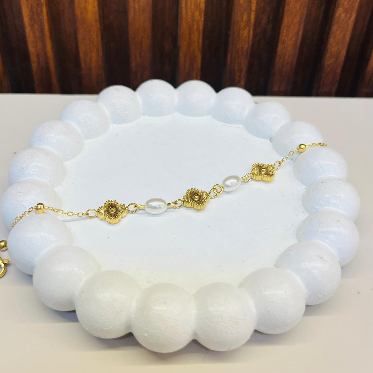 Floral Charms  Chain Bracelet