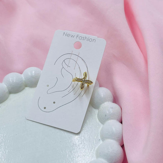 Golden Glow Ear Cuff Earring